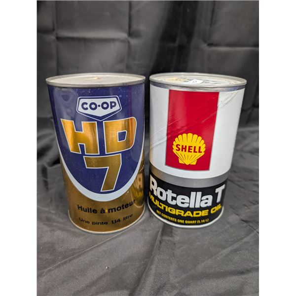 Shell Empty Oil Can + Co-op HD7 Full Can