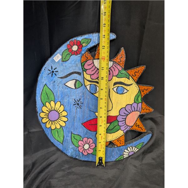Folk-art Moon Wall Decor 15"x13"