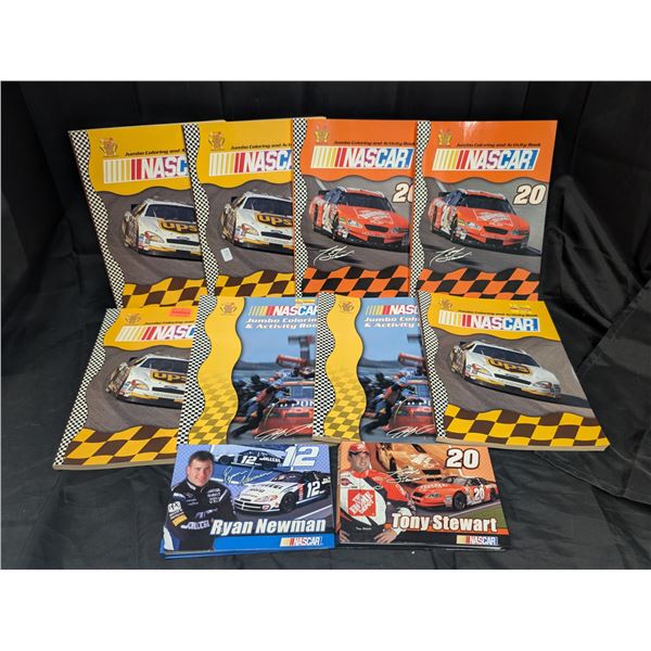 (8) Vintage Nascar Colouring Books w/ (2)  2006 Nascar Photo Albums