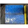 Image 2 : (2) Vintage 1973 Alberta Matching License Plates HJ-28-75