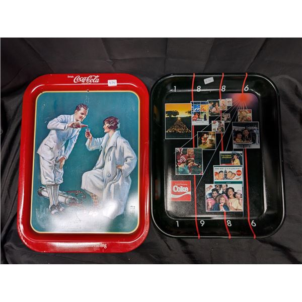 1973 + 1986 Vintage Coca-Cola Trays