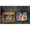 (2) Vintage Coca-Cola Trays (1) Christmas Themed (1) Centennial 1982 Brandon, Manitoba