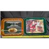 Image 2 : (2) Vintage Coca-Cola Trays (1) Christmas Themed (1) Centennial 1982 Brandon, Manitoba