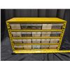 Image 2 : Yellow Storage Unit (tools Materials) 17"x11" w/ Misc. Tool Hardware