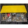 Image 6 : Yellow Storage Unit (tools Materials) 17"x11" w/ Misc. Tool Hardware