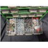 Image 4 : Green Storage Unit (tools Materials) 12"x13" w/ Misc. Tool Hardware