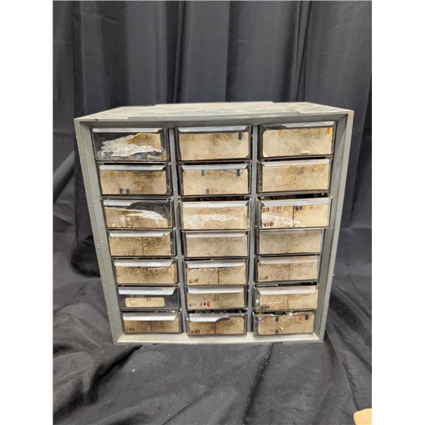 Grey Storage Unit (tools Materials) 10"x10" w/ Misc. Tool Hardware