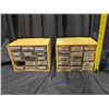 Image 2 : (2) Yellow Storage Units (tools Materials) 8"x10" w/ Misc. Tool Hardware