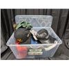 Image 1 : Clear Insta View Storage Tub Full of Misc. Hats
