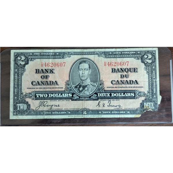 Canadian 1937 2 Dollar Bill 4620607