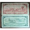 Image 2 : (2) 1954 Canadian Bills (1) 2 Dollar 3475862 and (1) 1 Dollar 5603582
