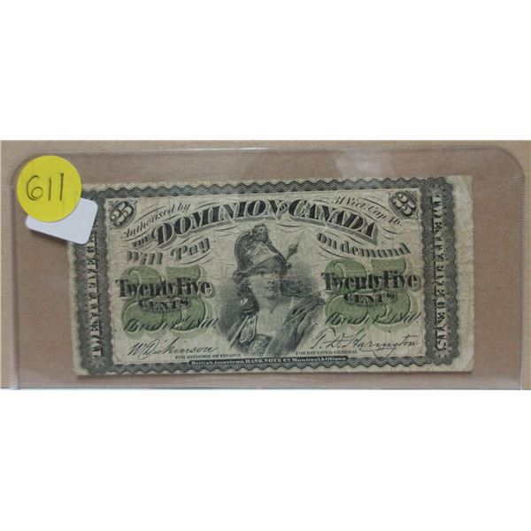 1870 dominion of canada shinplaster