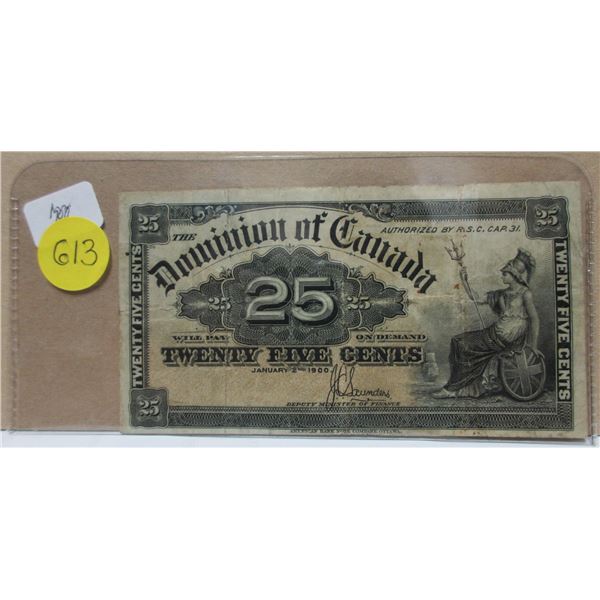 1900 dominion of canada shinplaster