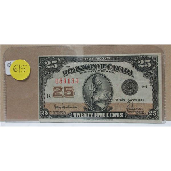 1923 dominion of canada shinplaster