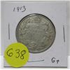 Image 1 : 1913 canadian silver half-dollar