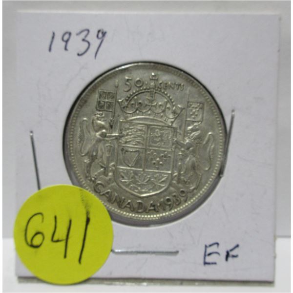1939 canadian silver half-dollar
