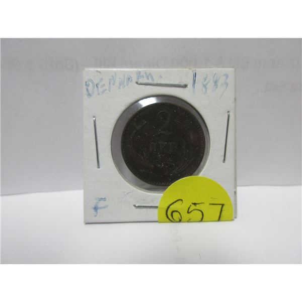 1883 Denmark 2 ore