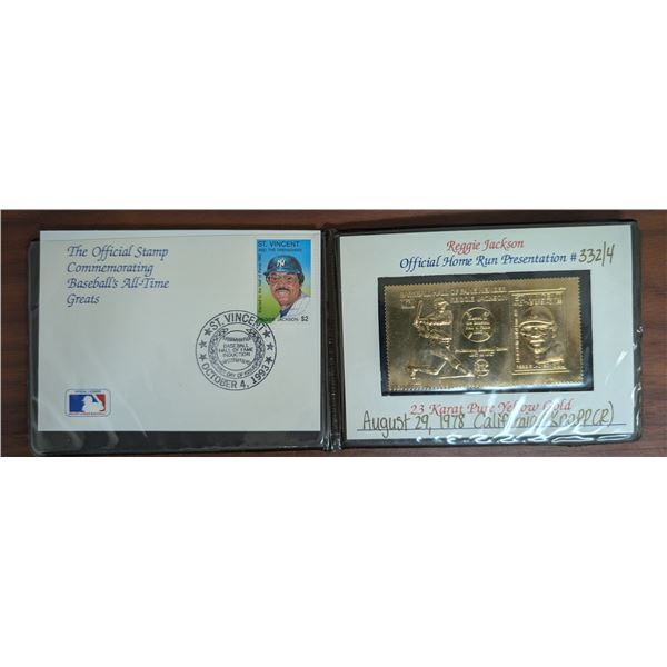The Official Stamp Commemorating Baseballs All-Time Greats St Vincent October 4th, 1993 Reggie Jacks