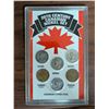 Image 1 : 20th Century Canadian Nickle Set (Chromium Plated Steel, Brass) 1942-1946)