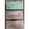 Image 2 : (3) Canadian 1954 Bills (1) 1 Dollar Bill 6528909 (2) 2 Dollar Bills 8780259 and 5118639