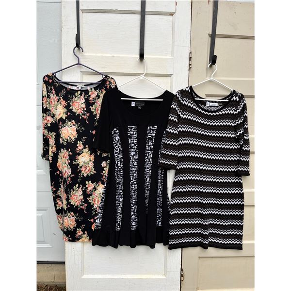 3 dresses size L/XL like new