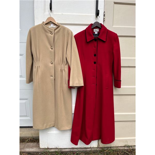 2 vintage wool coats size M/L very good condition