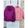 Image 2 : Fire fly purple jacket and pink wales tail puffer jacket- sizes XL- new condition