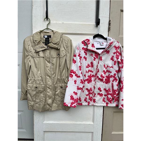 Utex jacket and fire fly floral jacket size L