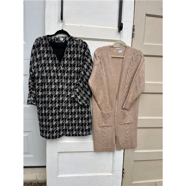 Melanie lyne duster and milan kiss long cardigan- size L- good condition