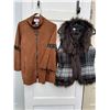 Image 1 : Josephribkoff light fuax suede jacket size M and steve madden faux fur trim vest size L