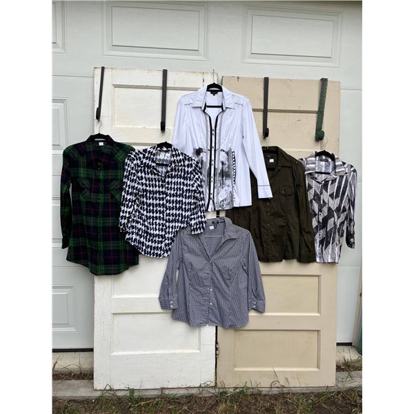 6 button down blouses