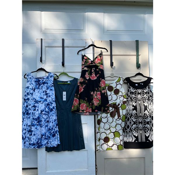 5 dresses size 12- new condition