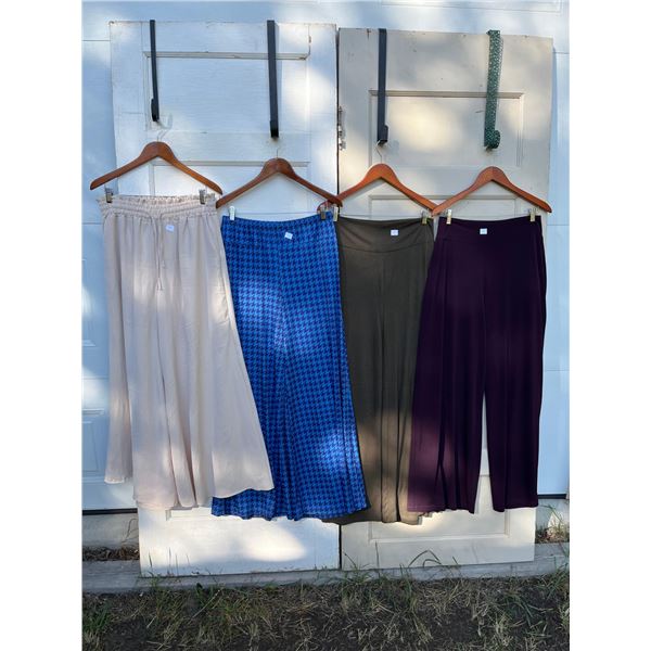 4 pairs of wide leg pants- Size XL