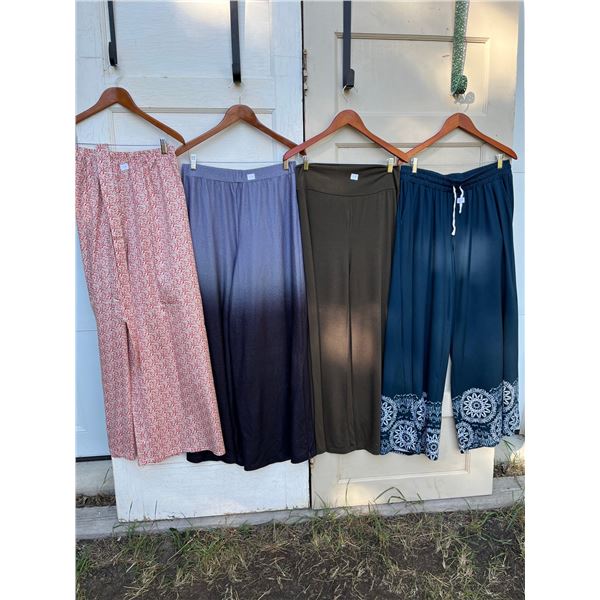 4 pairs of wide leg pants- Size XL