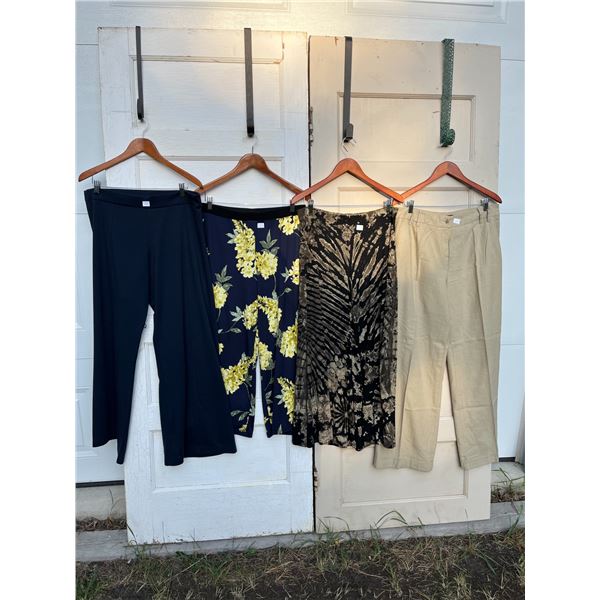4 pairs of pants- size L- 2 are capri length