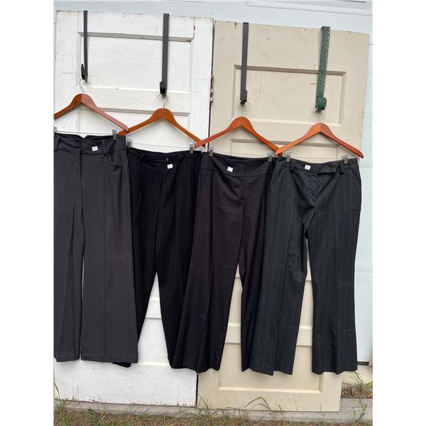 4 pairs of women's dress pants- sizes 11-13
