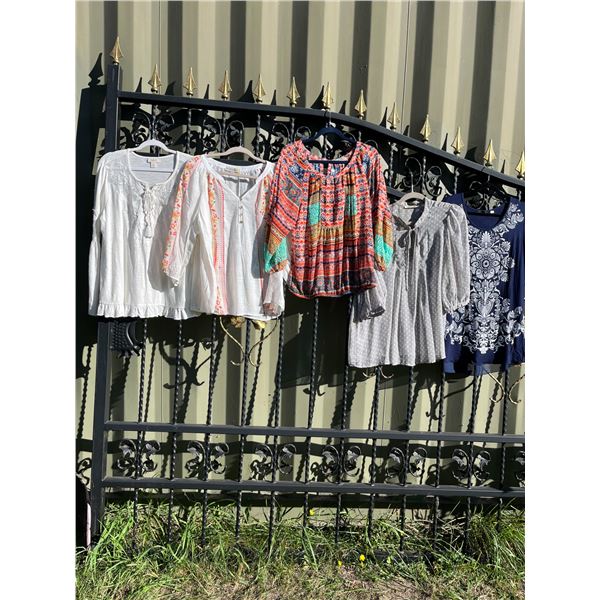 5 light flowy tops- size L