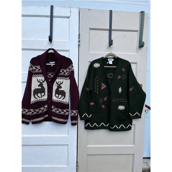 2 heavy cardigans- men's small and women's large