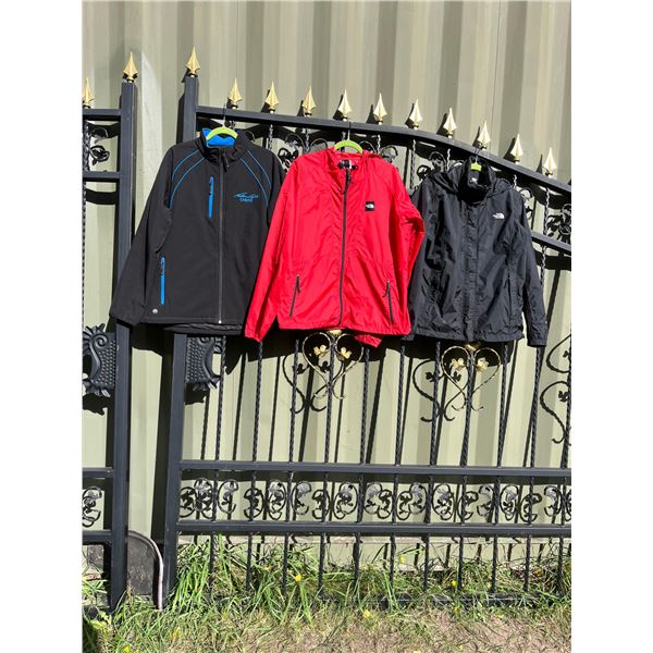3 men's light weight jackets- size L/XL