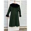 Image 4 : Vintage wool coat with fuax fur collar and cuffs- size L