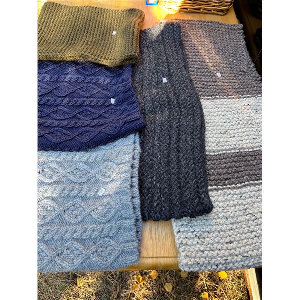 8 knit neck warmers/scarves