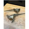 Image 3 : Vintage brass pheasants- 12" by 6"H