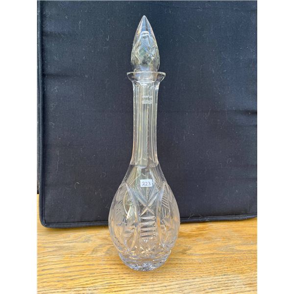 Crystal decanter- 13.5"H