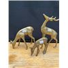 Image 1 : 3 piece brass deer family