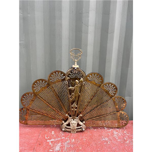Solid brass fireplace screen- 47" by 33"H