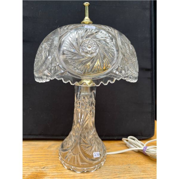 Genuine crystal lamp - works- 8" by 13"H