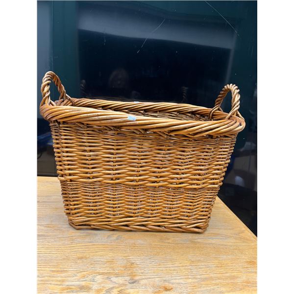 Wicker basket- 12" by 20"