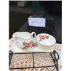 Image 5 : Northumbria fine bone China tea set- made in England- Carleton rose