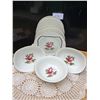 Image 1 : Northumbria fine bone China plates and serving bowls- made in England- Carleton rose