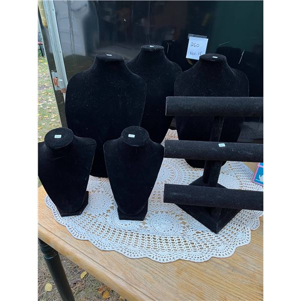 6 jewelry display stands